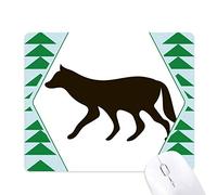 loup noir animal représentation tapis de souris green pine tree tapis en caoutchouc