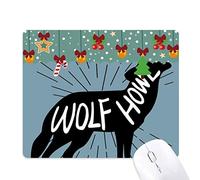 loup noir animal silhouette naturel tapis de souris en jeu - office mat noël