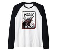 Loup Nordique épique Fenrir The Howl of Ragnarok Viking Spirit Manche Raglan