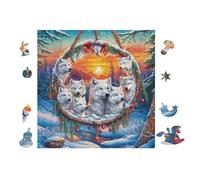 Loup Pack in DreamChatcher 100 Pieces Casse-tête Adolescent en Voitureton Rigide Difficulté Moyenne Activité ÉduChative Cadeau Fête des Mères Haute Qualité Premium 28x28cm