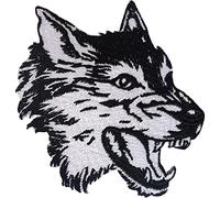 Loup Patch Fer à Coudre Sur Vêtements Jeans T-shirt Veste Brodé Badge Applique