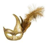 Boland 00219 Venice Paire de Masques pour Les Yeux Doré