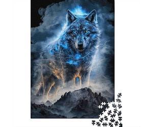 Loup Poussière d'Étoiles Casse-tête Gardien Céleste 1000 Pièces Papier Recy adeau Femmes & Hommes, Jeu Éducatif Stimulant, Idée Cadeau 52x38cm/1000pcs