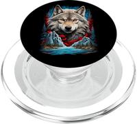 Loup Puissant et Courageux - Grand Loup PopSockets PopGrip pour MagSafe