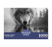 Loup Puissant Puzzle pour Adultes - 1000 Pièces Loup Indomptable De Qualité Supérieure : Le Défi Ultime du Puzzle pour Tous (Homme, Femme, Adulte, Enfant 14+) 38x26cm/1000pcs