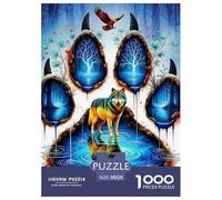 Loup Puzzle 1000 Pièces 3D Haute Définition Animaux Faune pour Adultes Et Enfants Classiques Jeu D'Intelligence 38x26cm/1000pcs