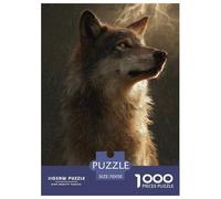 Loup Puzzle 1000 Pièces Animaux Sauvages - Cadeau Parfait pour Les Amoureux De Puzzles, Carton Premium, Boîte Collector, 70x50cm/1000pcs