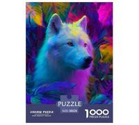 Loup Puzzle 1000 Pièces Animaux Sauvages - Cadeau Parfait pour Les Amoureux De Puzzles, Carton Premium, Boîte Collector, 38x26cm/1000pcs