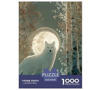 Loup Puzzle 1000 Pièces Animaux Sauvages -soirée Jeu Esprit Puzzle, Pièce Épaisses Antiglisse, Poster & Boîte Cadeau, 70x50cm/1000pcs