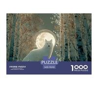 Loup Puzzle 1000 Pièces Animaux Sauvages -soirée Jeu Esprit Puzzle, Pièce Épaisses Antiglisse, Poster & Boîte Cadeau, 70x50cm/1000pcs