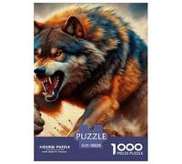 Loup Puzzle 1000 Pièces Art Collection bête of Prey Illustration Colorée Adultes Et Enfants Dès 14 Ans38x26cm/1000pcs