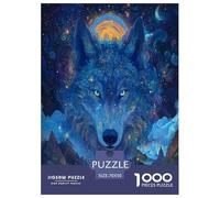 Loup Puzzle 1000 Pièces Cadeau Unique Jeu Éduchatif Challenge Toy À De Qualité Supérieure Peinture Art pour Adultes Et Enfants 70x50cm/1000pcs