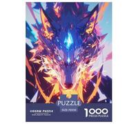 Loup Puzzle 1000 Pièces Cadeau Unique Jeu Éduchatif Défi Jouet À De Qualité Supérieure Peinture Art pour Adultes Et Enfants À Partir De 14 Ans 70x50cm/1000pcs
