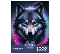 Loup Puzzle 1000 Pièces Educa Jouet Cadeau Unique De l'art De La Décoration Animaux Jeu Éduchatif Challenge Toy Adultes & Enfants des 14 Ans 38x26cm/1000pcs