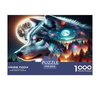 Loup Puzzle 1000 Pièces Educa Jouet Cadeau Unique Décoration Intérieure Animaux Jeu Éducatif Challenge Toy Adultes Et Enfants À Partir De 14 Ans 38x26cm/1000pcs