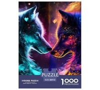 Loup Puzzle 1000 Pièces Educa Jouet Cadeau Unique Décoration Intérieure Animaux Jeu Éduchatif Challenge Toy pour Adultes Et Enfants À Partir De 12 Ans 52x38cm/1000pcs