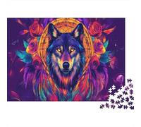 Loup Puzzle 1000 Pièces Educa Jouet en Bois Cadeau Unique De l'art De La Décoration Capteur de rêves Jeu Éducatif Challenge Toy Adultes & Enfants des 14 Ans 1000pcs (75x50cm)