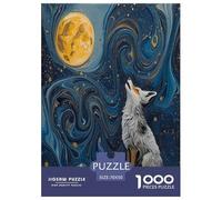 Loup Puzzle 1000 Pièces Educa Jouet en Bois Cadeau Unique De l'art De La Décoration Jeu Éduchatif Challenge Toy Adultes Et Enfants À Partir De 14 Ans 70x50cm/1000pcs