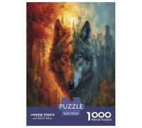 Loup Puzzle 1000 Pièces Educa Jouet en Bois Cadeau Unique Décoration Intérieure Jeu Éduchatif Challenge Toy Adultes Et Enfants À Partir De 14 Ans 70x50cm/1000pcs