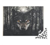 Loup Puzzle 1000 Pièces Educa Jouet en Bois Divertissement Créatif Décoration Intérieure Forêt mystérieuse Jeu Éducatif Challenge Toy Adultes & Enfants des 14 Ans 1000pcs (75x50cm)