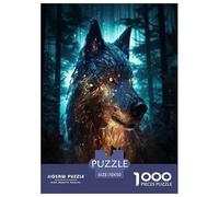Loup Puzzle 1000 Pièces Educa Jouet en Bois Jeu D'Intelligence Décoration Intérieure Jeu Éduchatif Challenge Toy Adultes Et Enfants À Partir De 14 Ans 70x50cm/1000pcs