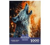 Loup Puzzle 1000 Pièces Educa Jouet en Bois Jeu D'Intelligence Décoration Intérieure Jeu Éduchatif Challenge Toy Adultes & Enfants des 14 Ans 70x50cm/1000pcs