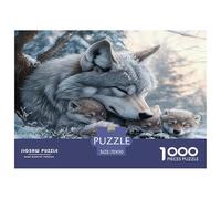 Loup Puzzle 1000 Pièces Educa Jouet Jeu D'Intelligence Décoration Intérieure Animaux Jeu Éducatif Challenge Toy Adultes & Enfants des 14 Ans 70x50cm/1000pcs