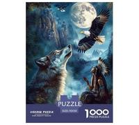 Loup Puzzle 1000 Pièces Educa Jouet Jeu D'Intelligence Décoration Intérieure Animaux Jeu Éduchatif Challenge Toy Adultes & Enfants des 14 Ans 70x50cm/1000pcs