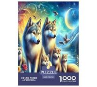 Loup Puzzle 1000 Pièces Jeu Éducatif Jeu De Défi Mystic Loup in The Wilderness Cadeaux pour Femmes, Hommes, Adultes Et Enfants 70x50cm/1000pcs