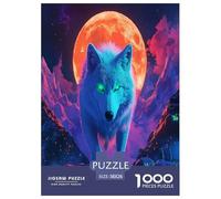 Loup Puzzle 1000 Pièces Jeu Éducatif Jeu De Défi Mystic Loup in The Wilderness Cadeaux pour Femmes, Hommes, Applicable Aux Adultes Et Enfants De Moins De 14 Ans 38x26cm/1000pcs