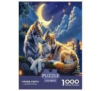 Loup Puzzle 1000 Pièces Jeu Éducatif Puzzle Haute Qualité Mystic Loup in The Wilderness Cadeau pour Femmes Et Adolescents, Adultes Et Enfants 52x38cm/1000pcs