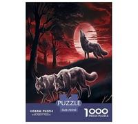 Loup Puzzle 1000 Pièces Jeu Éducatif Puzzle Haute Qualité Mystic Loup in The Wilderness Cadeaux pour Femmes, Hommes, Applicable Aux Adultes Et Enfants De Moins De 14 Ans 70x50cm/1000pcs