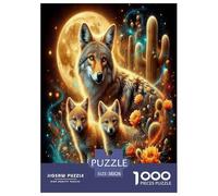 Loup Puzzle 1000 Pièces Jeu Éducatif Puzzle Haute Qualité Mystic Loup in The Wilderness Cadeaux pour Femmes, Hommes, Applicable Aux Adultes Et Enfants De Moins De 14 Ans 38x26cm/1000pcs