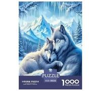 Loup Puzzle 1000 Pièces Jeu Éducatif Puzzle Haute Qualité Mystic Loup in The Wilderness Le Cadeau Parfait pour La Famille Et Amis, Applicable Aux Adultes Et Enfants De Moins De 14 Ans 38x26cm/1000pcs
