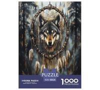 Loup Puzzle 1000 Pièces Jouet Jeu D'Intelligence Décoration Intérieure Jeu Éducatif Challenge Toy Adultes & Enfants des 14 Ans 38x26cm/1000pcs