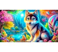 Loup Puzzle 1000 Pièces pour Adultes - en Carton Recyclé - Décoration 38x52cm/1000pcs