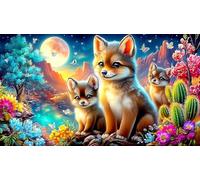 Loup Puzzle 1000 Pièces pour Adultes - en Carton Recyclé pour la Décoration 75x50cm/1000pcs