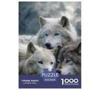 Loup Puzzle 1000 pièces Wild Animal - Défi Créatif pour Adultes Et Ados, Poster Mural Inclus, Carton Premium Et Boîte Cadeau, 70x50cm/1000pcs