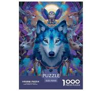 Loup Puzzle 1000 Pièces Wild Animal - Jeu ÉduChatif & Artistique, Qualité Top, Défi À Partager, Affichage Déco, 70x50cm/1000pcs