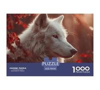 Loup Puzzle 1000 Pièces Wild Animal - Relaxant & Créatif, Puzzle D’Art, Activité Famille, Bois/Carton Recyclé, 70x50cm/1000pcs