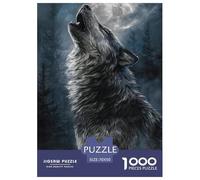 Loup Puzzle 1000 Pièces Wildlife Animal - Activité Familiale Stimulante, Carton Recyclé, Déco Murale Après Assemblage, Format 70x50cm/1000pcs