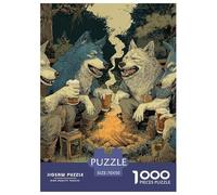 Loup Puzzle 1000 pièces Wildlife Animal - Challenge Zen pour Adultes, Carton Recyclé, Idée Cadeau Originale, Poster Inclus, 70x50cm/1000pcs