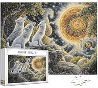 Loup Puzzle 4000 Pièces Adultes, Grand Bois Puzzle Animal Motif Désign, 141x87cm Jigsaw Bricolage Artisanat 14 Ans Activité Familiale Emballage Cadeau pour Decoration Murale Maison Chambre, Model284