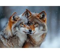 Loup Puzzle 500 Pieces Adultes Animal Puzzles Classiques Panorama Bois Difficile Impossible Geant Jigsaw Jeu éducatif Défi Jouet pour Enfants et Adulte dès 14 Ans Cadeau Homme Femme Boxed P-985