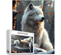 Loup Puzzle 6000 Pièces Adultes, 5D DIY Puzzle Animal Couleur Puzzles, Jigsaw Jeu éducatif effrayant, Ddifficile pour Adultes avec Emballage Cadeau for Decoration Chambre Murale, Cadeau Homme,Model966