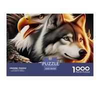 Loup Puzzle De 1000 Pièces Cadeaux pour Femmes, Cadeaux pour Hommes Animaux puissants Puzzles pour Adultes Jeu Éducatif Jouets Défi Adultes Et Enfants70x50cm/1000pcs