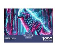 Loup Puzzle De 1000 Pièces Jeu Cadeau Unique Animaux puissants Jeu De Puzzle pour Toute La Famille Adultes Et Enfants38x26cm/1000pcs