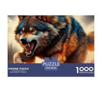 Loup Puzzle De 1000 Pièces pour Adultes Art Collection bête of Prey Puzzle De Qualité Supérieure pour Enfants À Partir De 14 Ans38x26cm/1000pcs