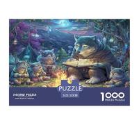 Loup Puzzle Défi 1000 Pièces pour Adultes, Jeux Éduchatifs, Faune Sauvage Puzzle Cadeau Pratique Et Décoration De Maison 52x38cm/1000pcs