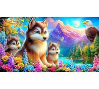 Loup Puzzle pour Adultes: 1000 Pièces en Carton Recyclé - Décoration 38x26cm/1000pcs